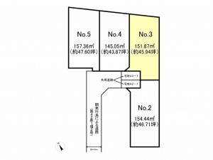 仙台市若林区上飯田、土地の間取り画像です