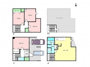 仙台市若林区一本杉町、中古一戸建ての間取り画像です