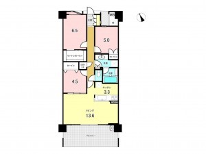仙台市若林区土樋、マンションの間取り画像です
