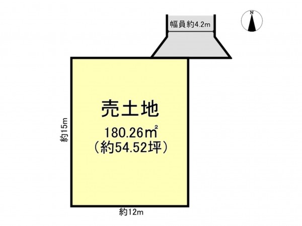 仙台市若林区沖野、土地の間取り画像です