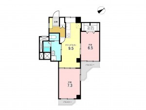 仙台市若林区新寺、マンションの間取り画像です