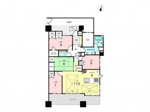 仙台市青葉区錦町、マンションの間取り画像です