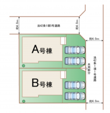 仙台市若林区霞目、新築一戸建ての画像です