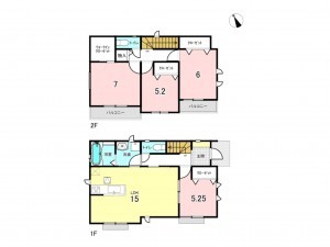 仙台市若林区霞目、新築一戸建ての間取り画像です
