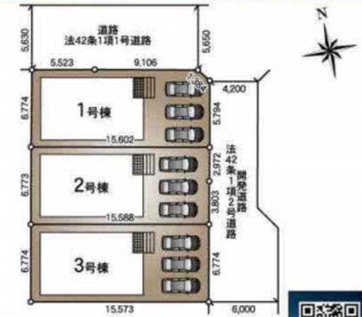 仙台市若林区沖野、新築一戸建ての画像です