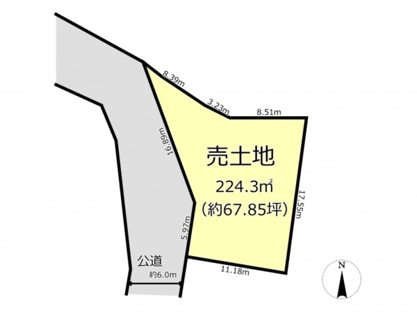 名取市、土地の間取り画像です