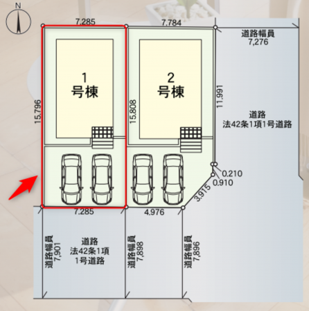 仙台市若林区沖野、新築一戸建ての画像です