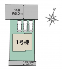 仙台市若林区上飯田、新築一戸建ての画像です