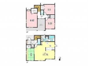 仙台市若林区上飯田、新築一戸建ての間取り画像です