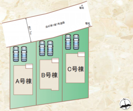 仙台市若林区上飯田、新築一戸建ての画像です