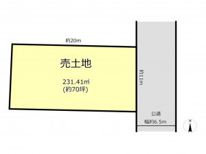 仙台市若林区中倉、土地の間取り画像です