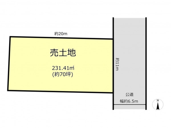 仙台市若林区中倉、土地の間取り画像です