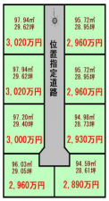 仙台市若林区五十人町、土地の間取り画像です