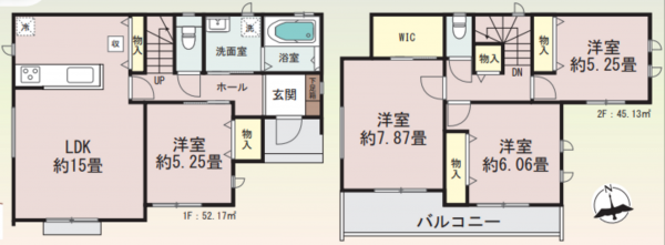 仙台市若林区保春院前丁、新築一戸建ての間取り画像です