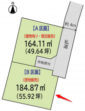 仙台市若林区南小泉、土地の間取り画像です