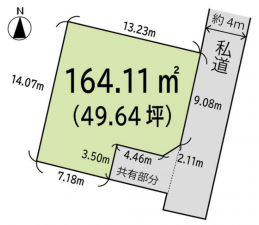 仙台市若林区南小泉、土地の間取り画像です