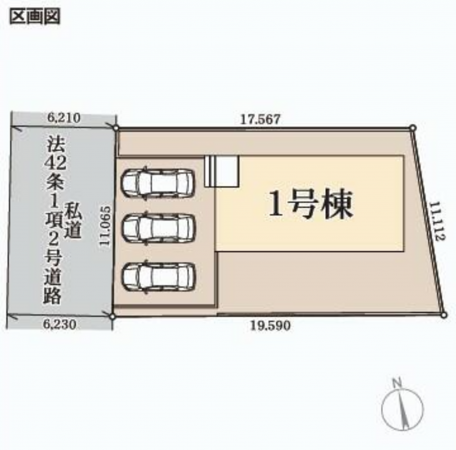 仙台市若林区上飯田、新築一戸建ての画像です