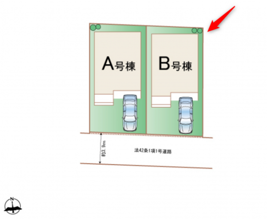 仙台市若林区白萩町、新築一戸建ての画像です