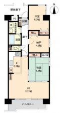 仙台市若林区土樋、収益物件/マンションの間取り画像です