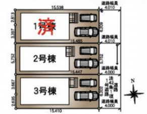 仙台市若林区中倉、新築一戸建ての画像です