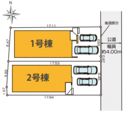 仙台市若林区中倉、新築一戸建ての画像です