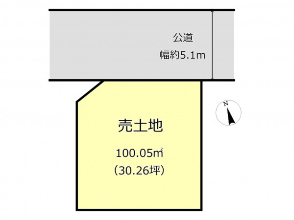 仙台市若林区五十人町、土地の間取り画像です