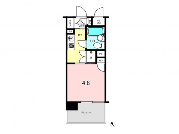 仙台市若林区大和町、収益物件/マンションの間取り画像です