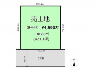 仙台市若林区大和町、土地の間取り画像です