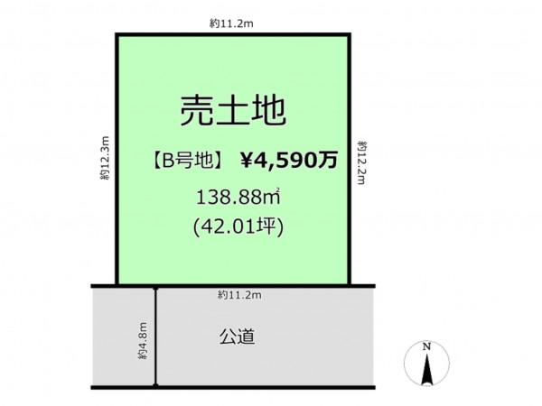仙台市若林区大和町、土地の間取り画像です