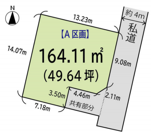 仙台市若林区南小泉、土地の間取り画像です