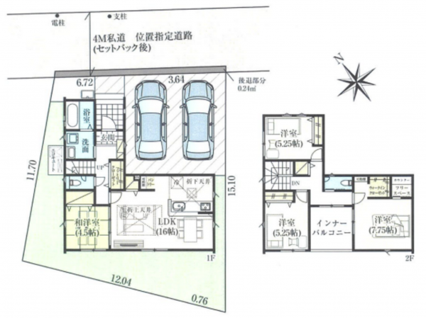 仙台市若林区若林、新築一戸建ての間取り画像です
