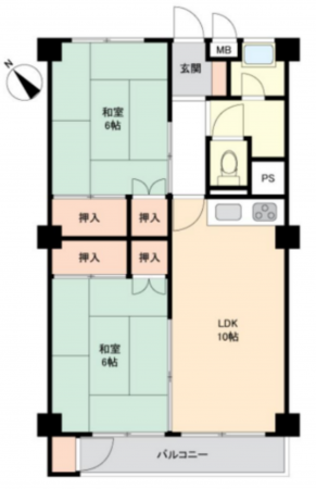 仙台市若林区若林、収益物件/マンションの間取り画像です