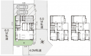 仙台市若林区今泉、中古一戸建ての間取り画像です