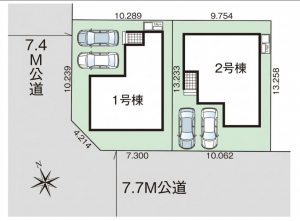 仙台市若林区沖野、新築一戸建ての画像です
