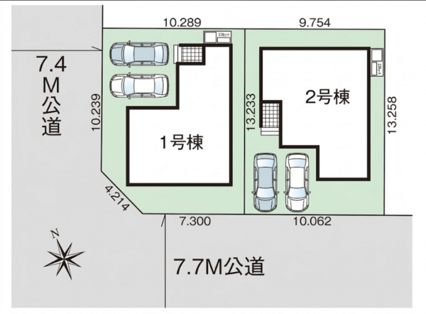 仙台市若林区沖野、新築一戸建ての画像です