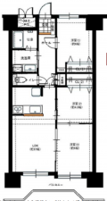 仙台市若林区大和町、マンションの間取り画像です