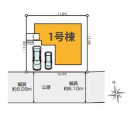 仙台市若林区今泉、新築一戸建ての画像です