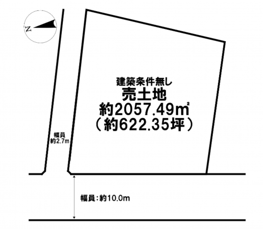 富山市水橋二ツ屋、土地の間取り画像です