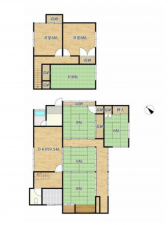 富山市新庄町、中古一戸建ての間取り画像です