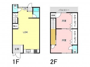 和泉市池上町、中古一戸建ての間取り画像です