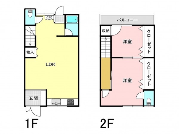 和泉市池上町、中古一戸建ての間取り画像です