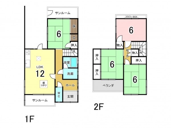 和泉市池上町、中古一戸建ての間取り画像です