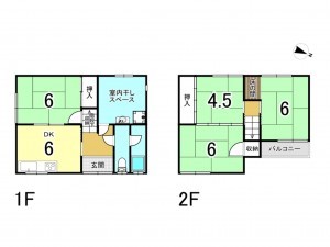 和泉市和気町、中古一戸建ての間取り画像です