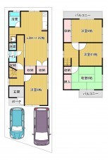 和泉市阪本町、中古一戸建ての間取り画像です