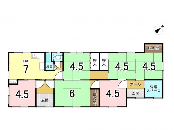 和泉市伯太町、中古一戸建ての間取り画像です