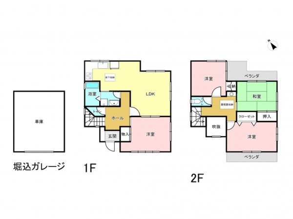 和泉市寺田町、中古一戸建ての間取り画像です