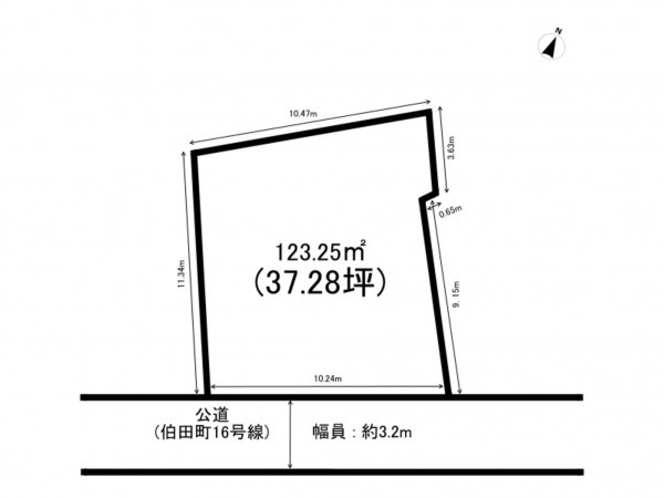 和泉市山荘町、土地の間取り画像です