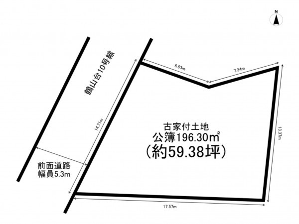 和泉市鶴山台、土地の間取り画像です