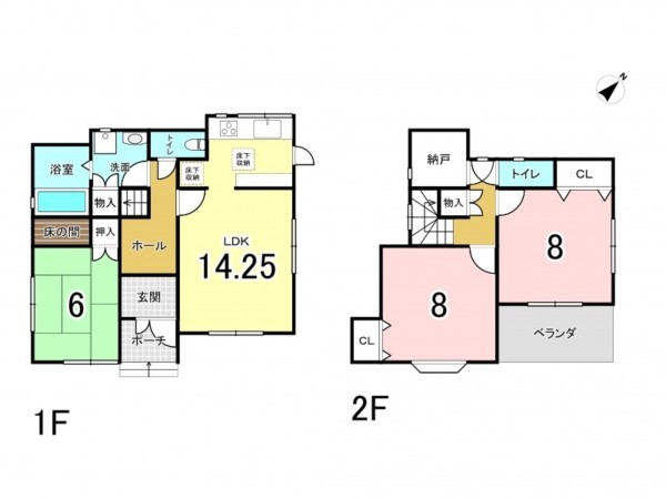 和泉市府中町、中古一戸建ての間取り画像です
