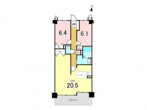 和泉市室堂町、マンションの間取り画像です